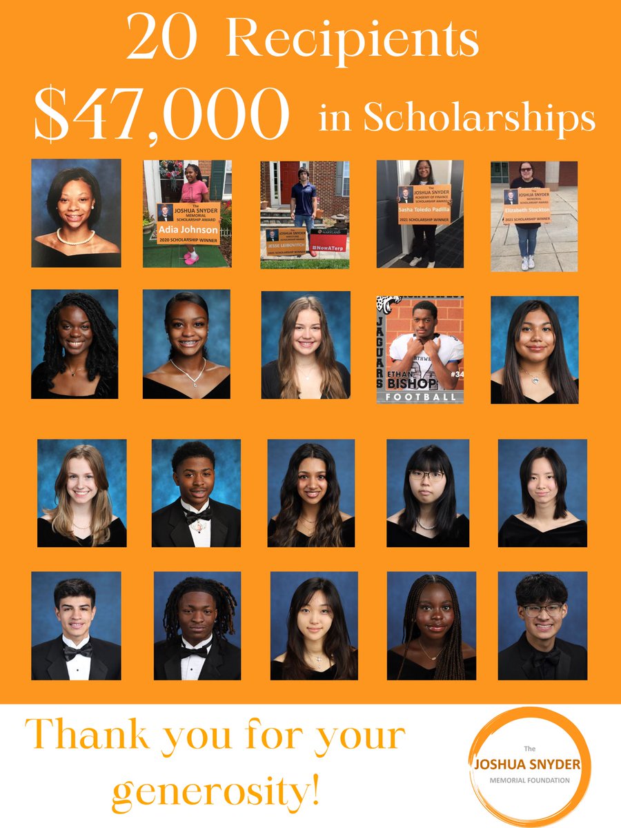 Thanks to the generosity of our donors the Joshua Snyder Memorial Foundation has given $47,000 in scholarships to 20 <a href="/NWHSPTSA/">Northwest HS PTSA</a> students! #llj #WrestletheAngels #BeKind