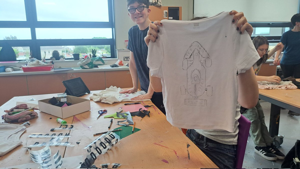 Tshirt design workshop delivered some fabulois creations today. Well done to the students who pit in huge effort today