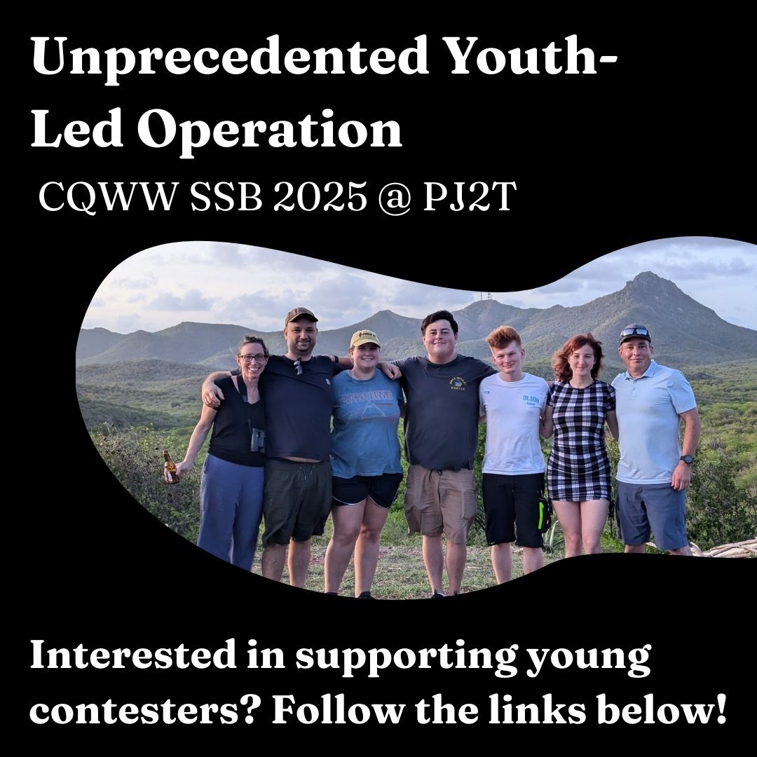 YOTAregion2's tweet image. Interested in supporting a Youth Contesting Program effort set for CQWW SSB in October of 2025? Check out their website and GoFundMe pages here:  n4ml.net/pj2tyouth  and gofund.me/fe14dce9