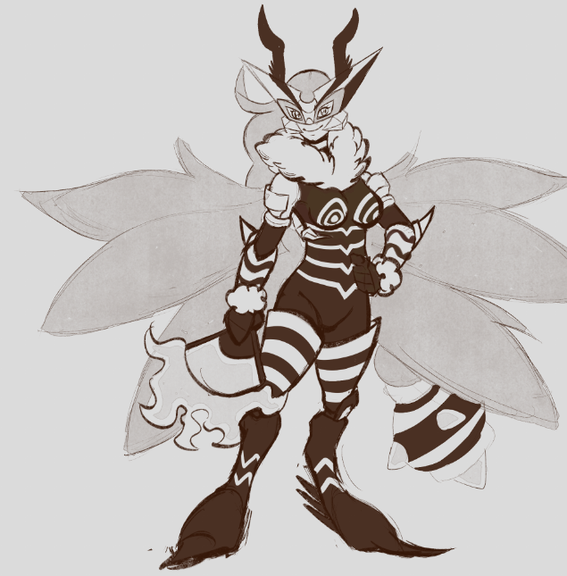 LetsSeeCapri_'s tweet photo. I had an idea 🐝
#Digimon #QueenBeemon https://t.co/LqQiHMxeLh