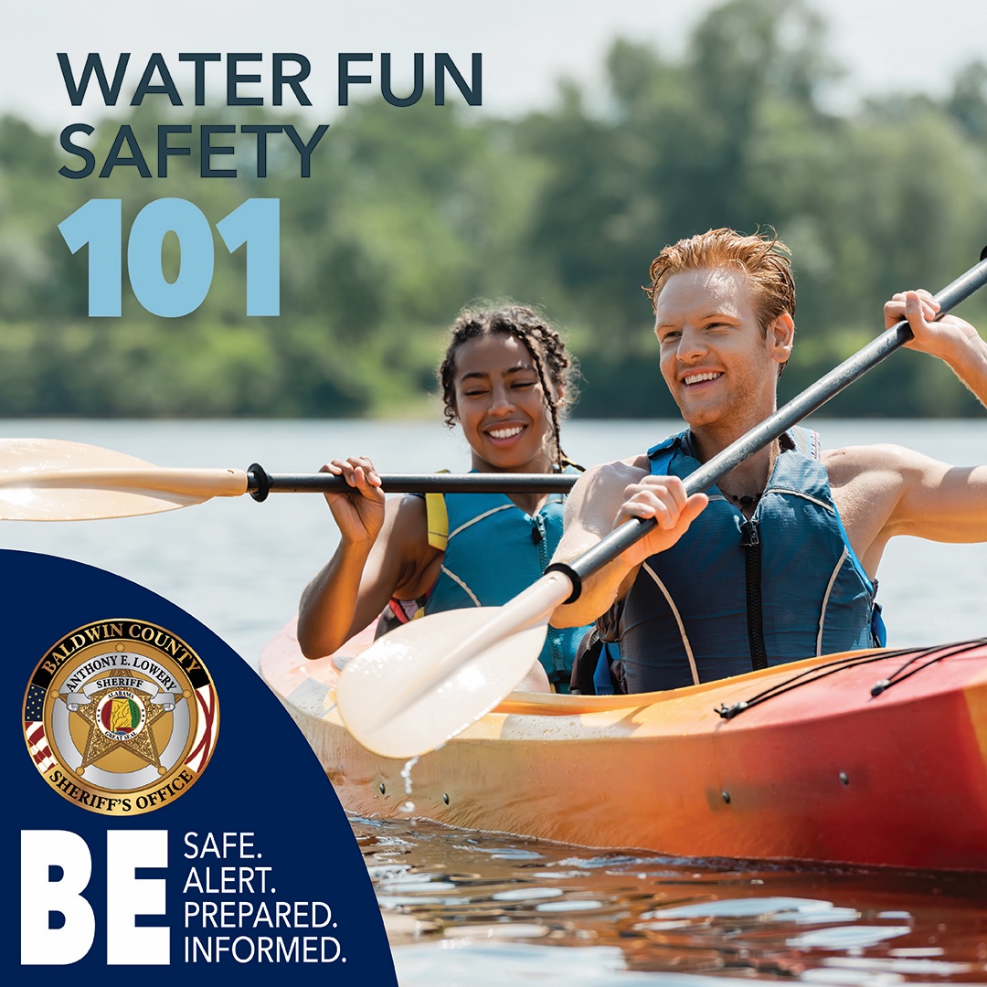 Baldwin County Sheriff's Office (@1bc_so) on Twitter photo Supervise: Always keep an eye on children and inexperienced swimmers.
Swim Sober: Avoid alcohol when swimming or supervising.
Heed Signs: Pay attention to warnings and safety signs.
Use Life Jackets: Ensure life jackets are available for anyone who might need them.
#WaterSafety Supervise: Always keep an eye on children and inexperienced swimmers.
Swim Sober: Avoid alcohol when swimming or supervising.
Heed Signs: Pay attention to warnings and safety signs.
Use Life Jackets: Ensure life jackets are available for anyone who might need them.
#WaterSafety