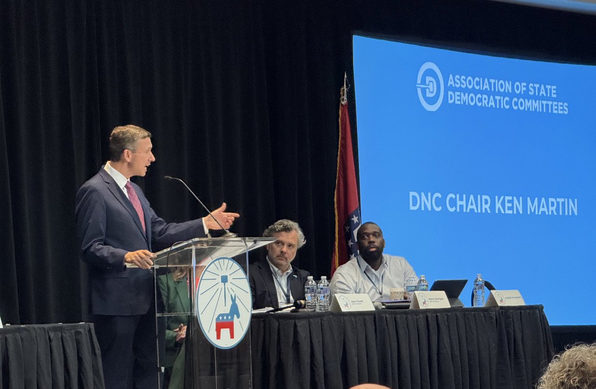 Democratic Party of Arkansas (@arkdems) on Twitter photo HAPPENING NOW:
<a href="/TheDemocrats/">Democrats</a> CHAIR <a href="/kenmartin73/">Ken Martin</a> at the <a href="/DemStateParties/">Association of State Democratic Committees</a> meeting in Little Rock—
“We build power to use it— to improve people’s lives... And we’re not just fighting for Democrats— we’re fighting for every person, every family, & every community in this country.” HAPPENING NOW:
<a href="/TheDemocrats/">Democrats</a> CHAIR <a href="/kenmartin73/">Ken Martin</a> at the <a href="/DemStateParties/">Association of State Democratic Committees</a> meeting in Little Rock—
“We build power to use it— to improve people’s lives... And we’re not just fighting for Democrats— we’re fighting for every person, every family, & every community in this country.”