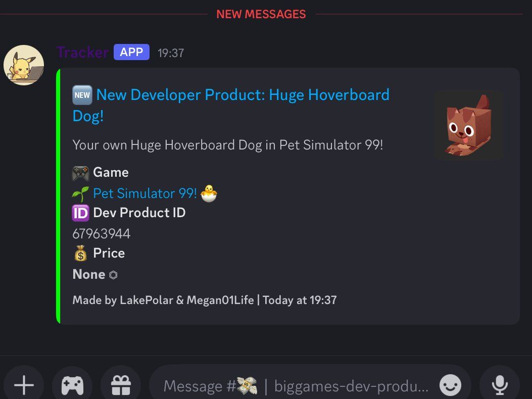 PetSimMerchNews (@petsimmerchnewz) on Twitter photo The huge for the upcoming rugs has been LEAKED!
The Huge Hoverboard Dog will be the next pet!
The pet will probably be automatically redeemed after buying a rug in-game, hence the "gamepass-like" product look.
Will you buy a rug?
#ps99 #roblox
Credits: <a href="/AstroLeaksT/">🚀 Astro News</a> The huge for the upcoming rugs has been LEAKED!
The Huge Hoverboard Dog will be the next pet!
The pet will probably be automatically redeemed after buying a rug in-game, hence the "gamepass-like" product look.
Will you buy a rug?
#ps99 #roblox
Credits: <a href="/AstroLeaksT/">🚀 Astro News</a>