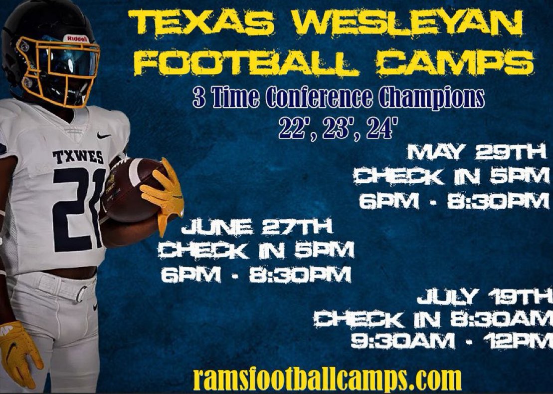 IzeiahSlater1's tweet image. I will be attending @TxWesFootball camp today
@coach_rglover
