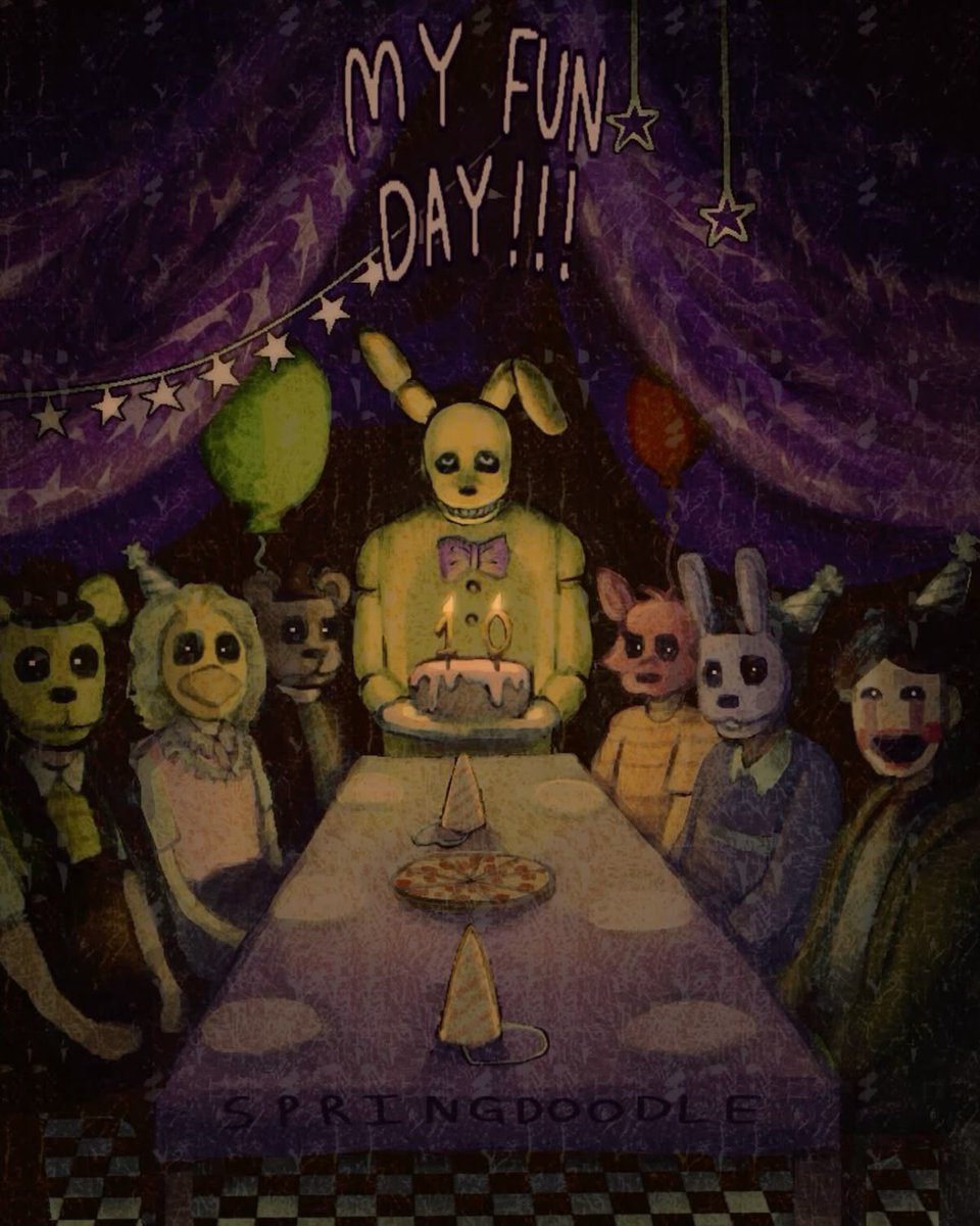 Springdoodle's tweet image. I thought it would be necessary to post my art on here now so here you go #FNAF