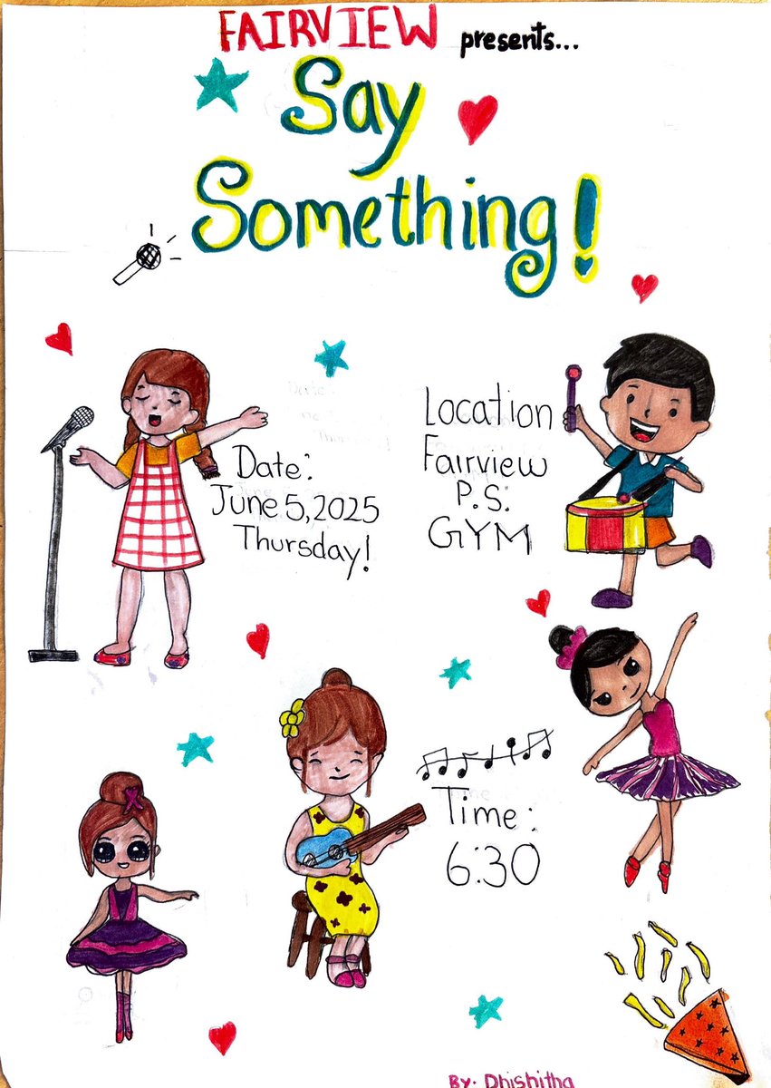 Rosemary Skea (@ms_skea) on Twitter photo Excitement is building as Fairview students get ready to present the musical ‘Say Something’ in just one week!! <a href="/FairviewPSPDSB/">Fairview Public School (PDSB)</a> Excitement is building as Fairview students get ready to present the musical ‘Say Something’ in just one week!! <a href="/FairviewPSPDSB/">Fairview Public School (PDSB)</a>