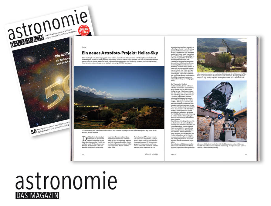 AstronomieMag's tweet photo. Szene

Ein neues Astrofoto-Projekt: Hellas-Sky

Den ganzen Artikel von Kai v. Schauroth findet ihr in der aktuellen Jubiläumsausgabe 50 von astronomie - DAS MAGAZIN. 🤩

Bestellung Einzelheft https://t.co/rHzq7KTPP7

ABO https://t.co/irv3nnQgE8 https://t.co/6NKff2FZHd