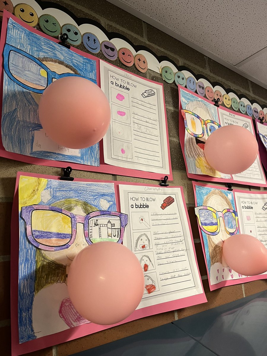 TeacherMrsA3rd's tweet image. 🎉 Bubble Gum Day was a blast!
We kicked it off with a bubble-blowing contest and kept the fun poppin’ with a gum-themed writing craft! 🍬💬
#GoGullLake #GLCSRyan