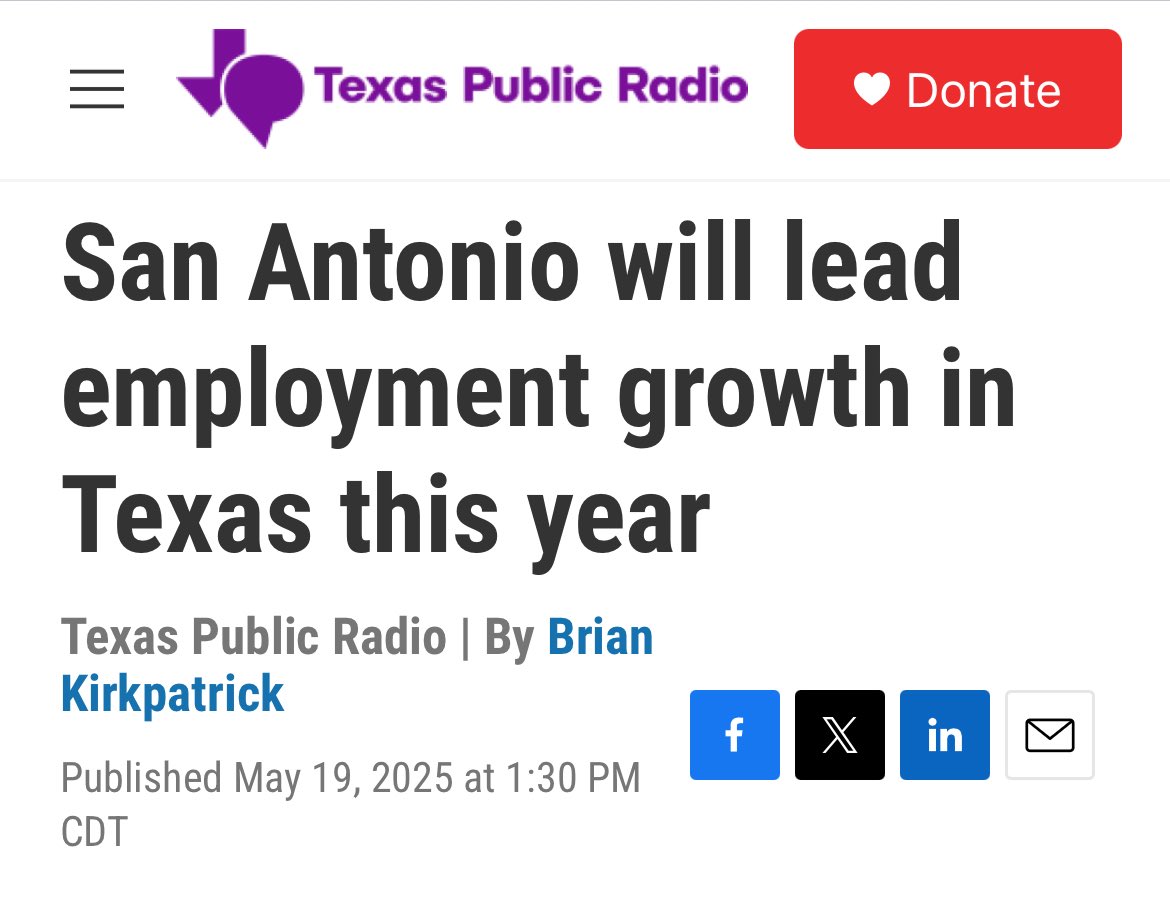 You love to see it. 💪

We’re also one of the few Texas metros that had a *decrease* in unemployment.

tpr.org/economy-and-la…