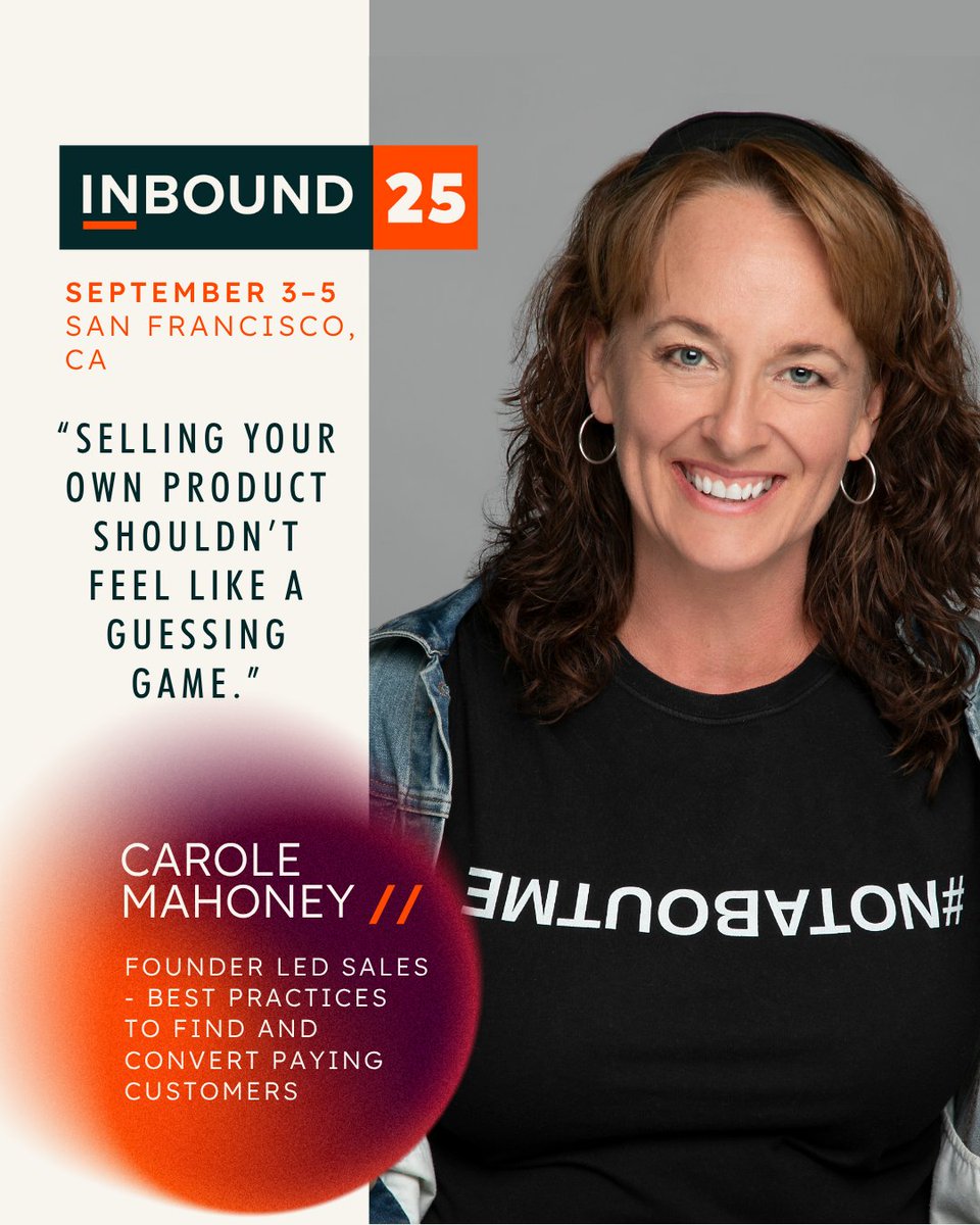 Selling your own product shouldn’t feel like a guessing game.

At #INBOUND25, I’ll show founders how to sell smarter—with #BuyerFirst strategies that actually close.

No hype. Just what works. 👇
bit.ly/4kz0b22

#FounderLedSales #StartupSales