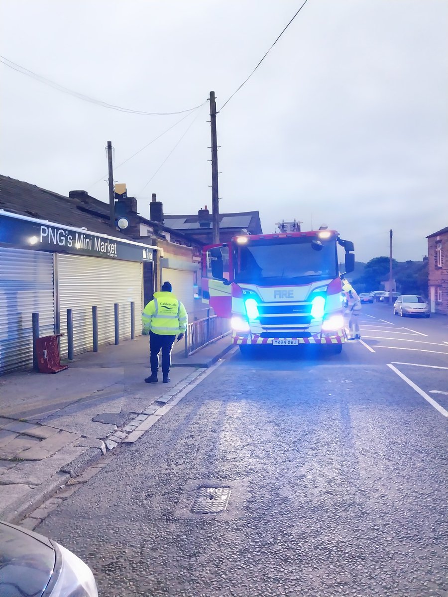 Team 4 out on patrol came across a fire at Mixenden called Emergency fire services who attended. 
<a href="/Calderdale/">Calderdale Council</a> 
<a href="/Suewarden306/">Sue Warden 306 love life and smile ❤</a> 
<a href="/RomaineWarden11/">Romaine</a> 
<a href="/WYFRS/">West Yorkshire Fire and Rescue Service</a> 
#safercalderdale