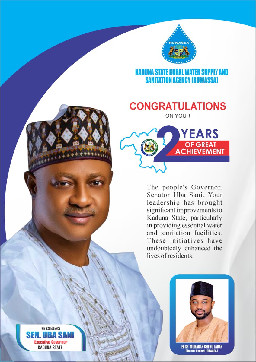 Congratulations to the people's Governor H.E Sen. Dr. Uba Sani <a href="/ubasanius/">Senator Uba Sani</a>