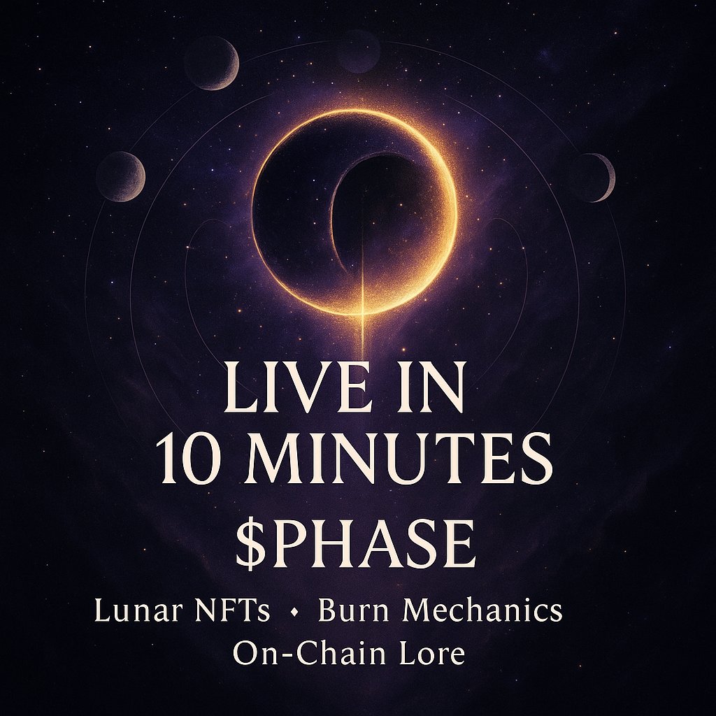 EclipticaMoon's tweet photo. The shadows are aligning.
The mint gate cracks open.
Only $PHASE holders will pass.
🌓 Lunar NFTs await
🔥 Burn mechanics unlock
📜 Lore begins on-chain
⚠️ Last call before the ritual starts.
#LiveIn10 #PhaseDrop #CryptoLore #EclipticaLaunch
#CryptoGem #Web3 #StakeToEarn https://t.co/51Q7xc9tir