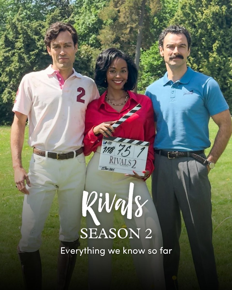 🌟 It’s official – Rivals season two has begun filming! 🌟

Here’s everything we know from filming location to release dates 👀 

🔔 Read the full scoop ➡️ bit.ly/401gw8i 

#Rivals #RivalsSeason2 #JillyCooper #DavidTennant #AidanTurner #AlexHassell #EmilyAtack #DannyDyer