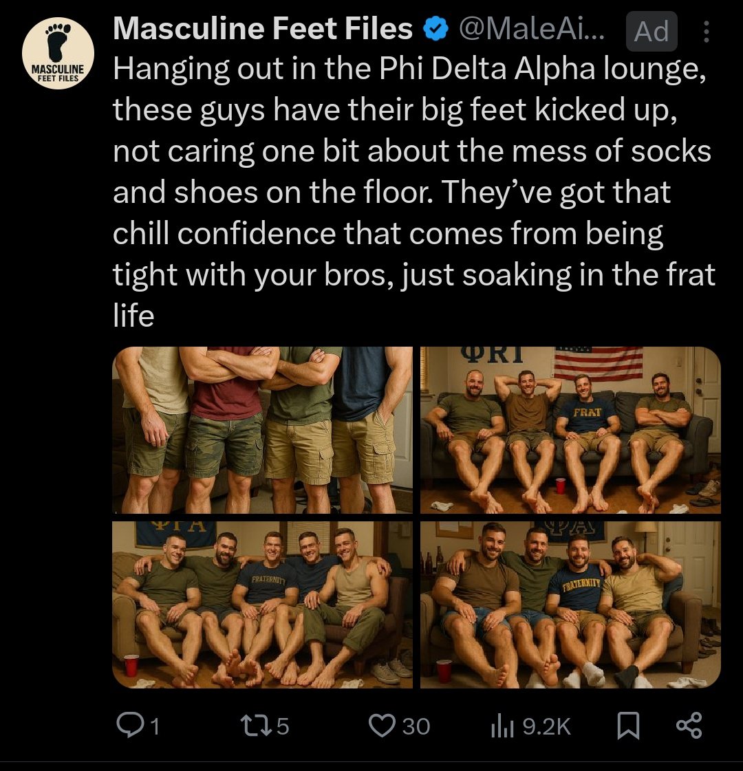 who wants to come hang out and kick our big feet up and not care one bit about the mess of socks and shoes on the floor. who wants to come over and have that chill confidence that comes from being tight with your bros, just soaking in the frat life