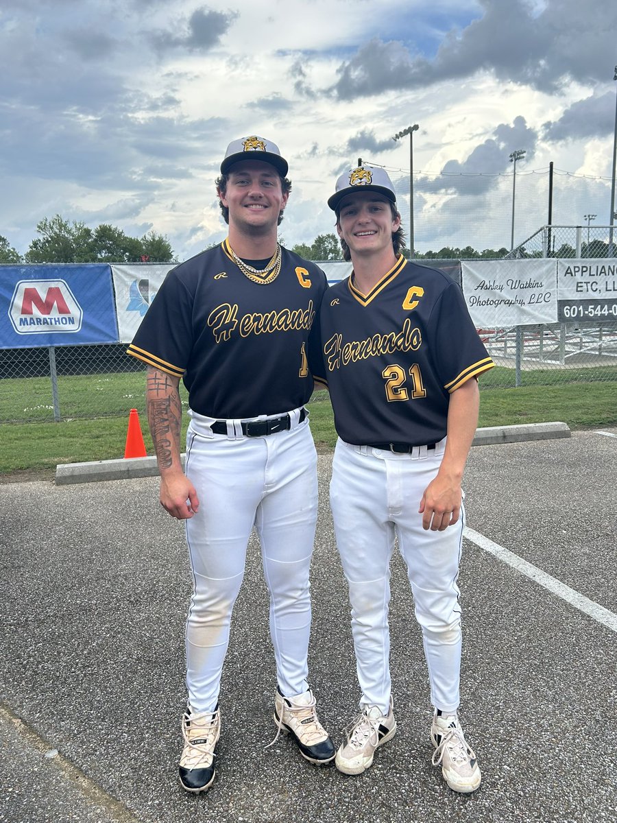 HHSTigerBSBL's tweet image. Two nights ago, Luke Romine and Preston Johnson represented the Tigers one final time in the Crossroads Diamond Club 6A/7A All-Star Game! We are proud of both of you and your years in the Tiger uniform!