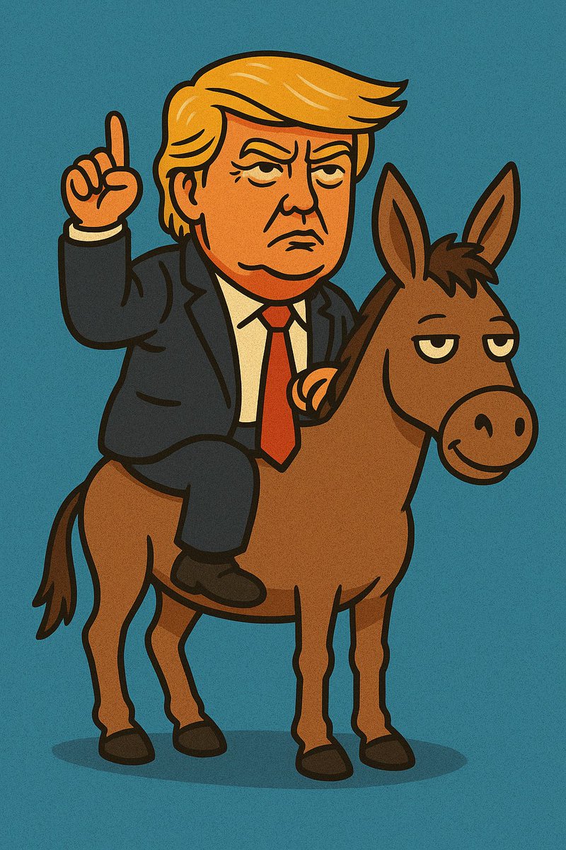 criptobum's tweet photo. 📢 Viral Launch Post (X / Twitter):
🐴💥 $TRUMPDONK HAS LAUNCHEDTrump’s back.
But now he’s riding a DONKEY.Not a red wave.
Not a blue wave.
Just pure degenerate energy.🚀 Launching now on https://t.co/V9sB6CCOya
#TRUMPDONK #MemeCoin #PumpFun #CryptoTrump #Web3Memes #DegensOnly #DonkeySeason #TrumpRidingCrypto #ShitcoinFiesta
Let me know if you want:
🔁 Alternate meme captions
🎞 A gif/video teaser (Trump yelling “TO THE MOON!” while the donkey blasts off)
💬 Telegram stickers - https://t.co/olMV5Z4e7o
We’re going full donkey mode now 🐴💥