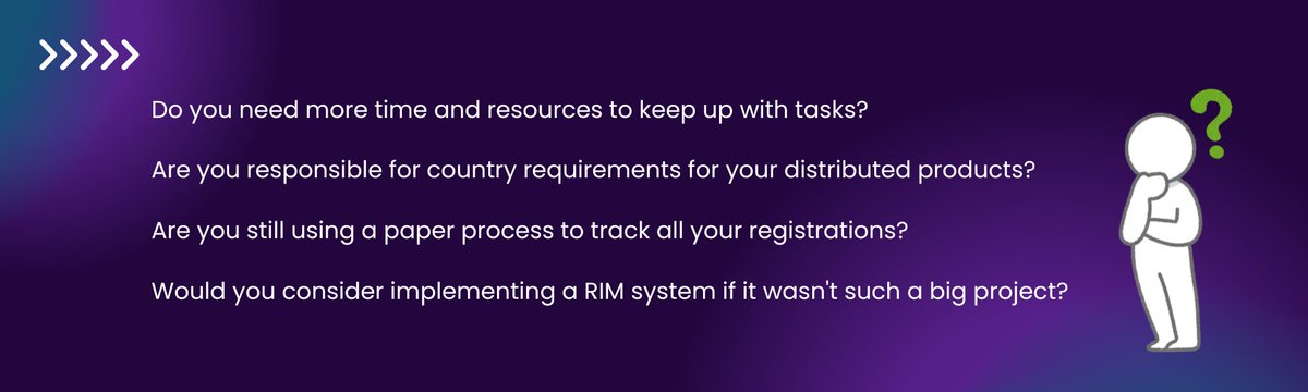 If you answer "yes" to any of the questions below, we really should talk. And you know we 💜 to talk!
Rimsys can certainly help you move into the digital age without fear. Now is the time to get your MedTech products reorganized and get those "ducks in a row!"