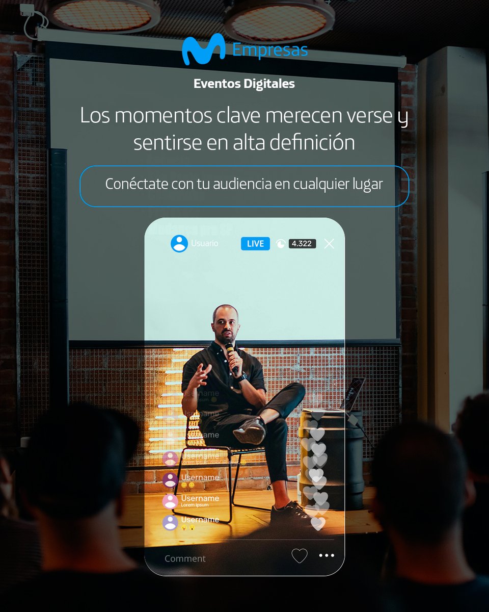 🎥 Transforma la manera de transmitir tus eventos con nuestra plataforma digital con inteligencia artificial.
llevamos tu contenido al siguiente nivel, con calidad, interacción y tecnología de punta, conoce más aquí: movistar.com.co/empresas/soluc…