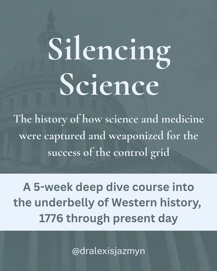 Enrollment is officially live for our new course Silencing Science! Head to my link in bio to join us 🤠

I believe that learning our history, about how we got to where we are today, is of the utmost importance to both fixing the issues plaguing our society and also ensuring that