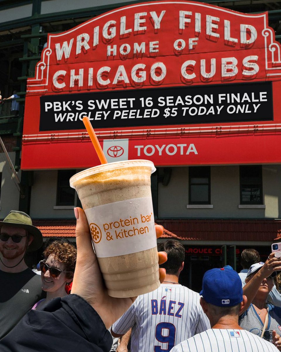 "Sixteen and swinging for the fences 💥
Catch Wrigley Peeled on deck this #ThirstyThursday for just $5 before the birthday fun’s outta here! ⚾🍌

Order in the app + tag us in your story for a chance to win a $50 PBK gift card!"