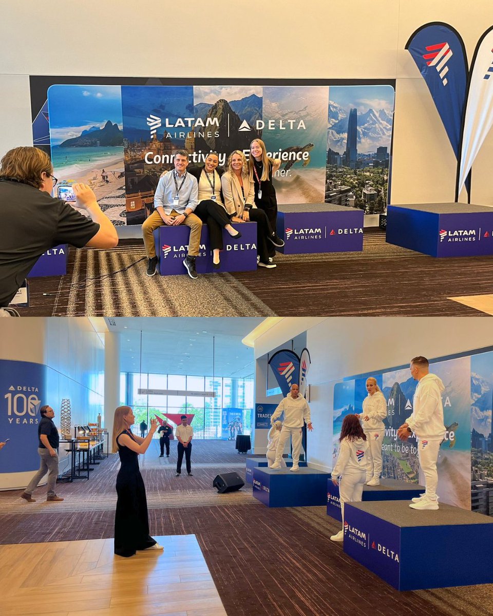 TeamworkMKTG's tweet photo. We brought the Latam spirit to life at #DeltaConnect2025! 🔥⛳

From a high-energy Zumba session during the General Break to a custom mini-golf challenge at the tradeshow booth, we helped #Latam create fun, interactive moments that sparked real connections
#TeamworkMarketing https://t.co/z5LCrHkNwB