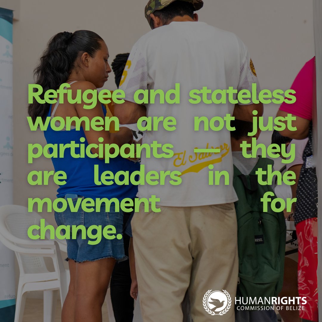 Across Belize and beyond, refugee and stateless women are stepping up — as community leaders, caregivers, entrepreneurs, and advocates.

They’re not just being supported; they are driving the response, creating safer, stronger spaces for all. #Belize #HumanRights