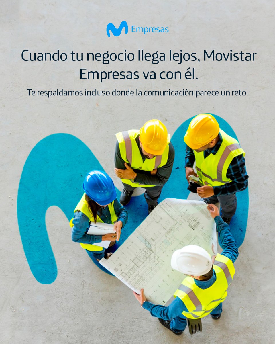 Con Movistar Empresas no importa el lugar ni el reto, siempre llevamos nuestras soluciones donde las necesites, garantizando la continuidad de tus proyectos. Más información aquí: movistar.com.co/empresas/tiend…