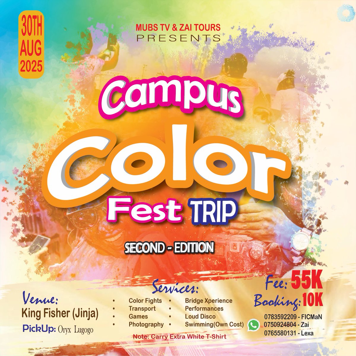 CampusColorFest's tweet photo. Book now before it’s late… https://t.co/Dm8E13UZJy