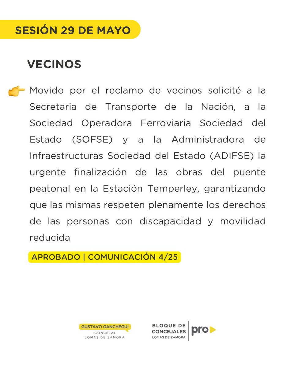 🔛 Hoy tuvimos sesión en el <a href="/concejoldez/">ConcejoLdeZ</a> y como siempre, les comparto un resumen de los proyectos presentados! Seguiré acercando sus voces al Concejo Deliberante.
#concejal #vecinos #lomasdezamora #bloquepro