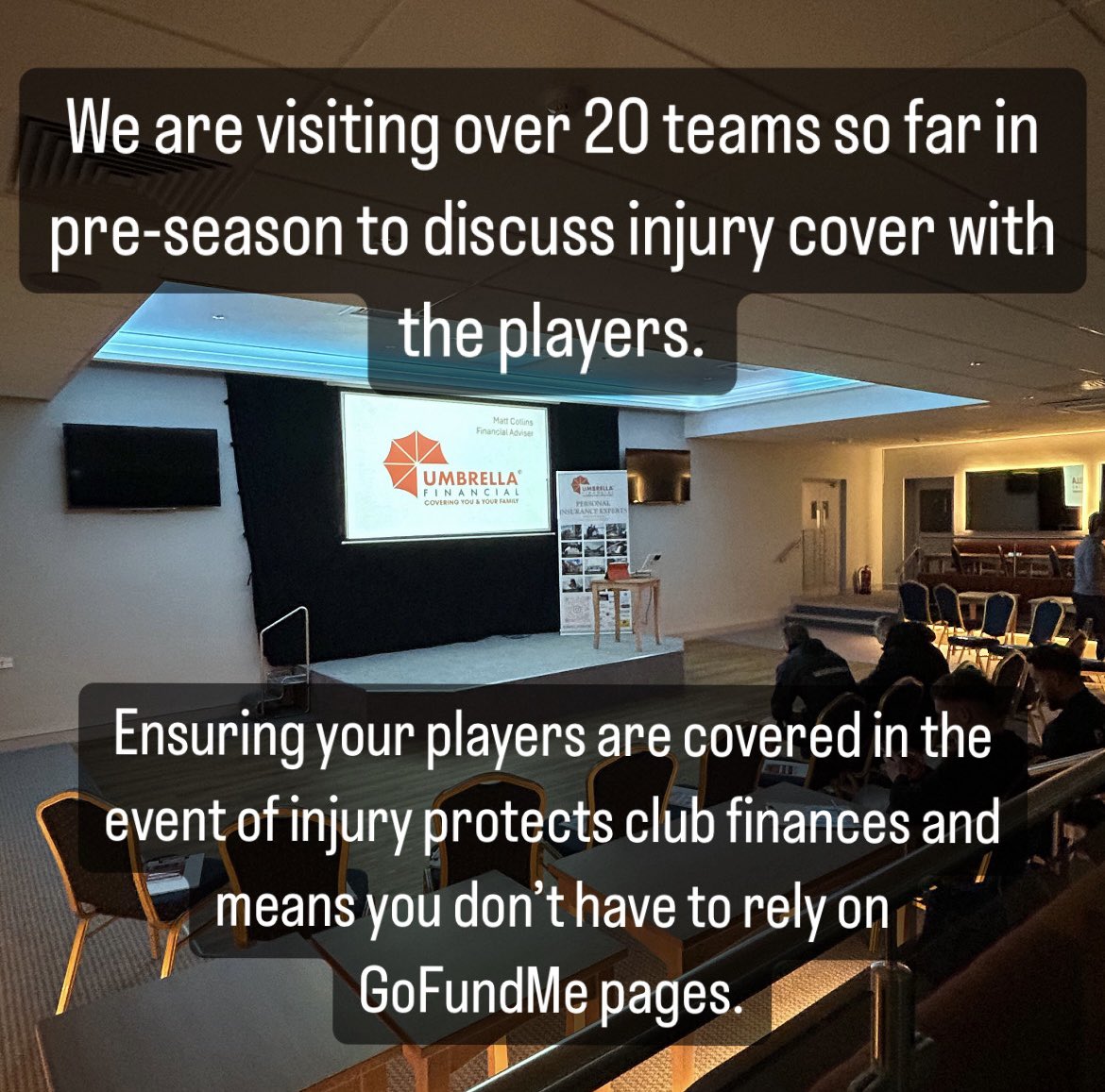 Any clubs looking to get their players covered get in touch for a free presentation, we cover the whole of the UK. 

We can cover all sports and all ages 

📱 - 07792213401
💻 - Danny.keyte@umbrella-financial.co.uk
💬 - Direct Message