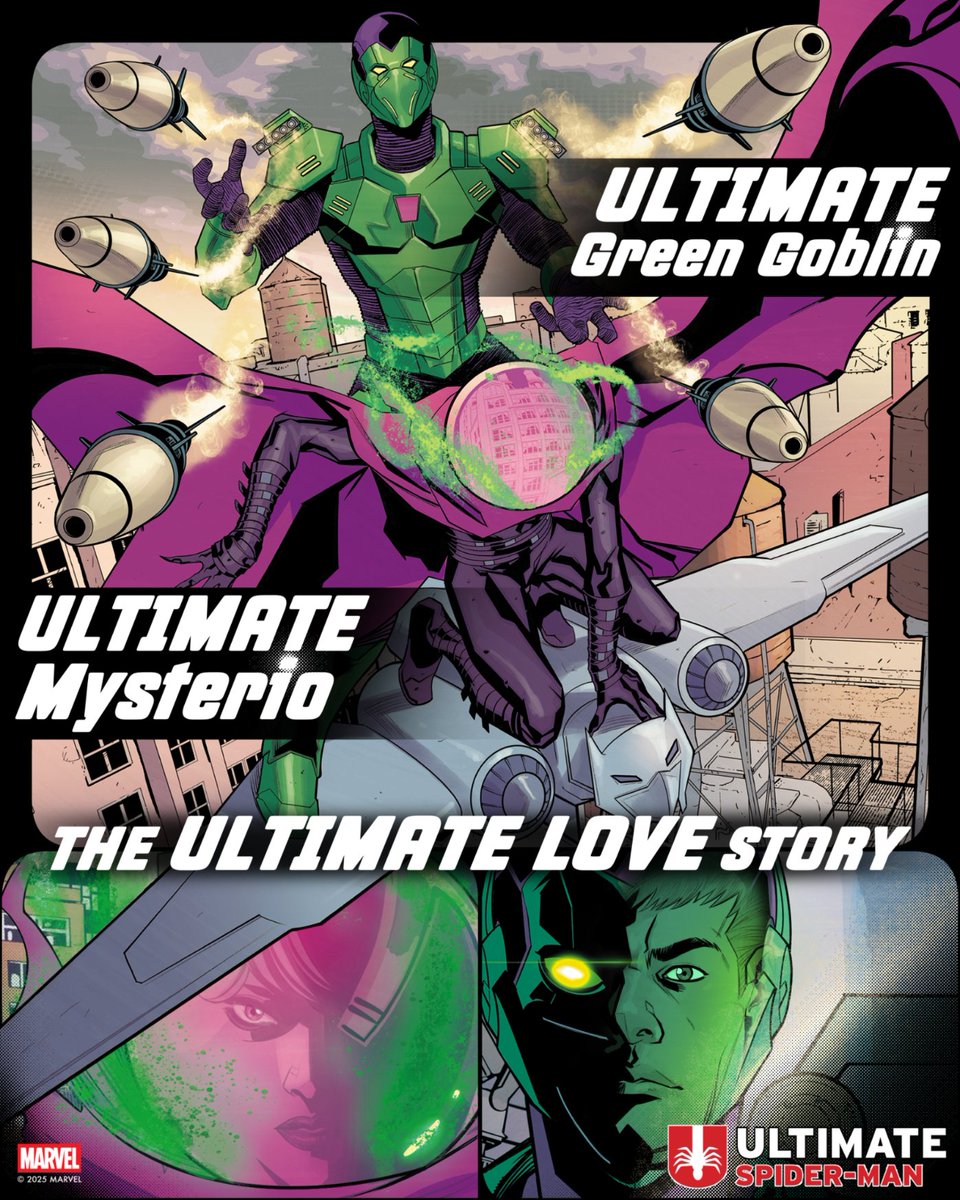 Marvel Comics (@marvelcomicshq) on Twitter photo Gwen Stacy and Harry Osborn team up as Ultimate Mysterio and Ultimate Green Goblin!
Pick up 'Ultimate Spider-Man' #17, on sale now. Gwen Stacy and Harry Osborn team up as Ultimate Mysterio and Ultimate Green Goblin!
Pick up 'Ultimate Spider-Man' #17, on sale now.