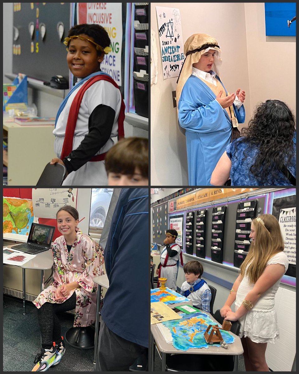 Ancient civilizations and learning came alive today at the Grade 6 Living History Museum. Interactive exhibits on ancient Rome, Greece, the Middle East, Africa, Religions, and more.