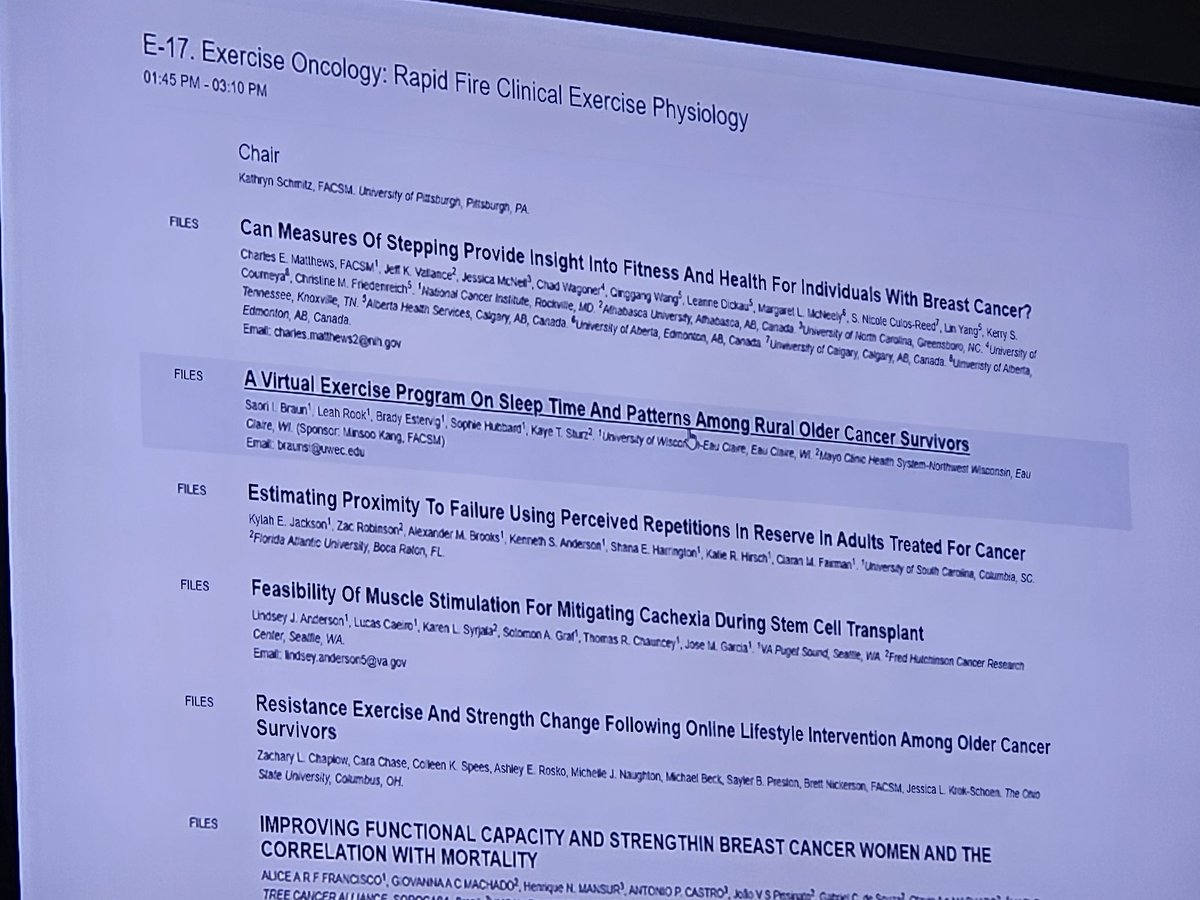lindseyjayneLA's tweet photo. Presenting my feasibility data today at #ACSM2025 for E-stim during stem cell transplant! #rapidfire #exerciseoncology #oncologyrehab https://t.co/v4rdhc5cI6