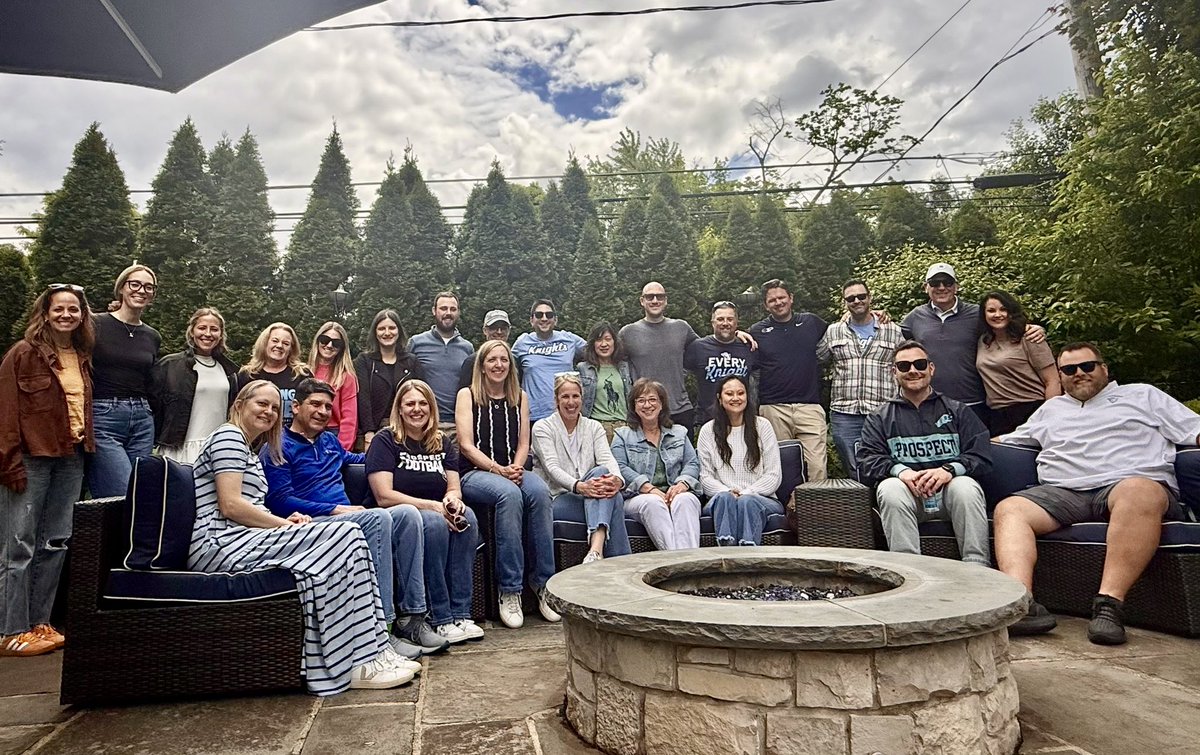 Team Social Science/World Language celebrates the end of another great year together 💙🩵🤍