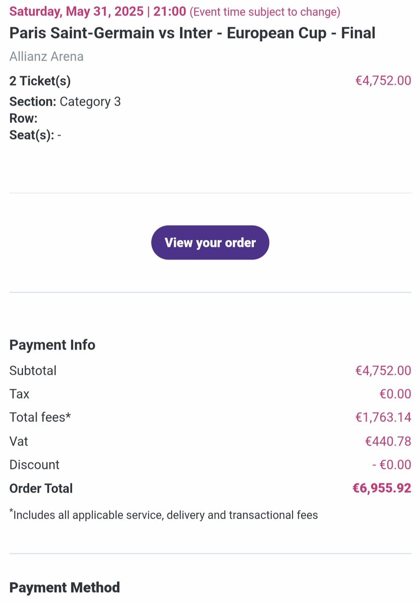 Good thing <a href="/UEFA/">UEFA</a> allows resale sites to make a fortune off the UCL final tickets without sweat. Just paid 7k for two seats. Cheers