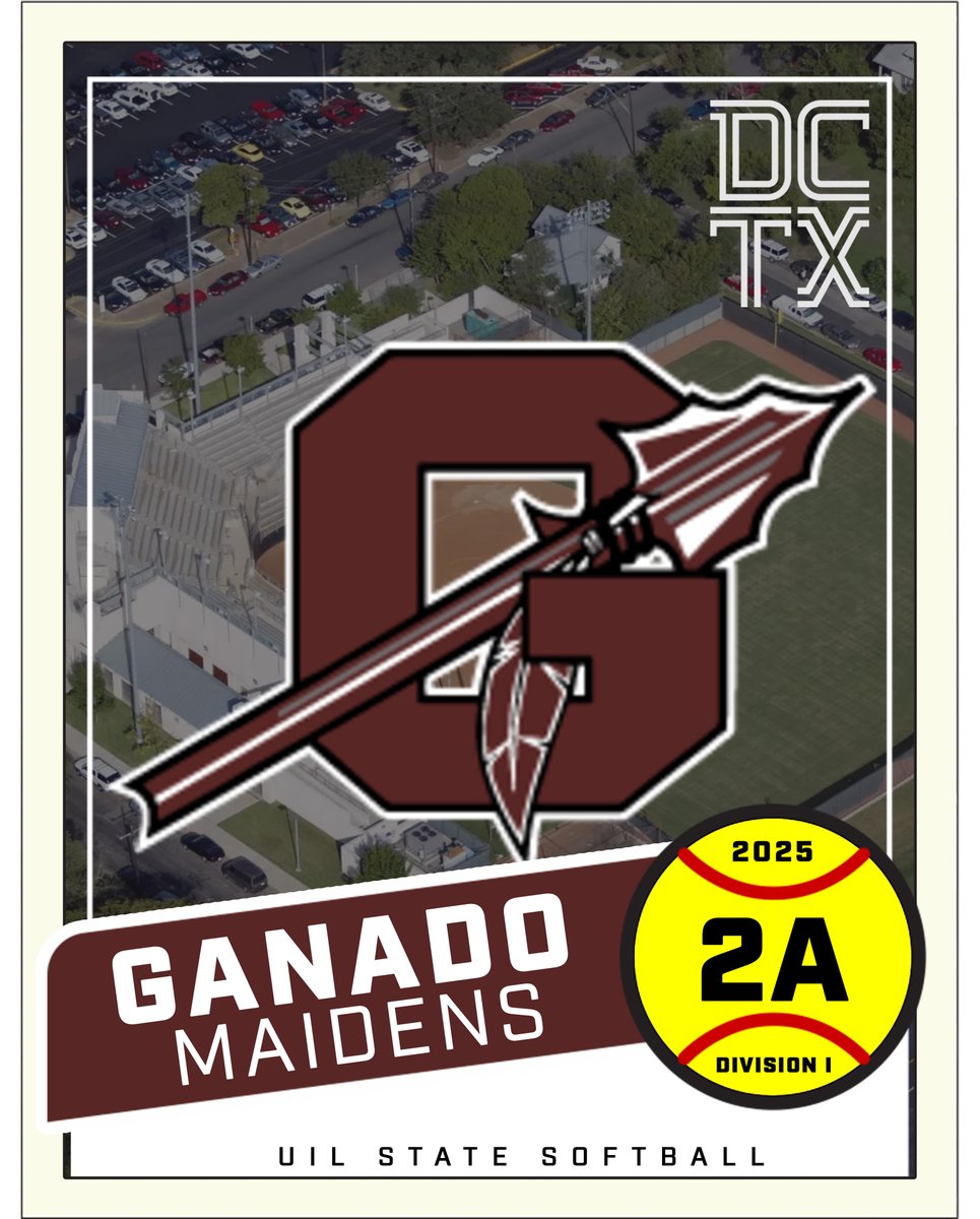 dctf's tweet photo. FINAL from #UILState: @GanadoAthletics 5, Riesel 4.

The Maidens of Ganado capture the 2A-Division I crown for their first EVER championship. 🏆

@ntxford @greatertxford @HouTXFord @TXFordDealers | #DCTX #TXHSSoftball #RoadToState #Texas #Softball #StateChamps #Ganado https://t.co/09OBL36cB7