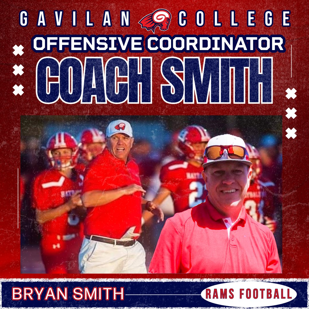 I am proud to announce Bryan Smith as my Offensive Coordinator. Coach Smith is a Gavilan alumn and was on Gavilan's staff from 2002-2005. He was the Head Coach for Hollister High School from 2016-2024. He is supported by his wife Marla and son Cadence. Welcome home Coach Smith!