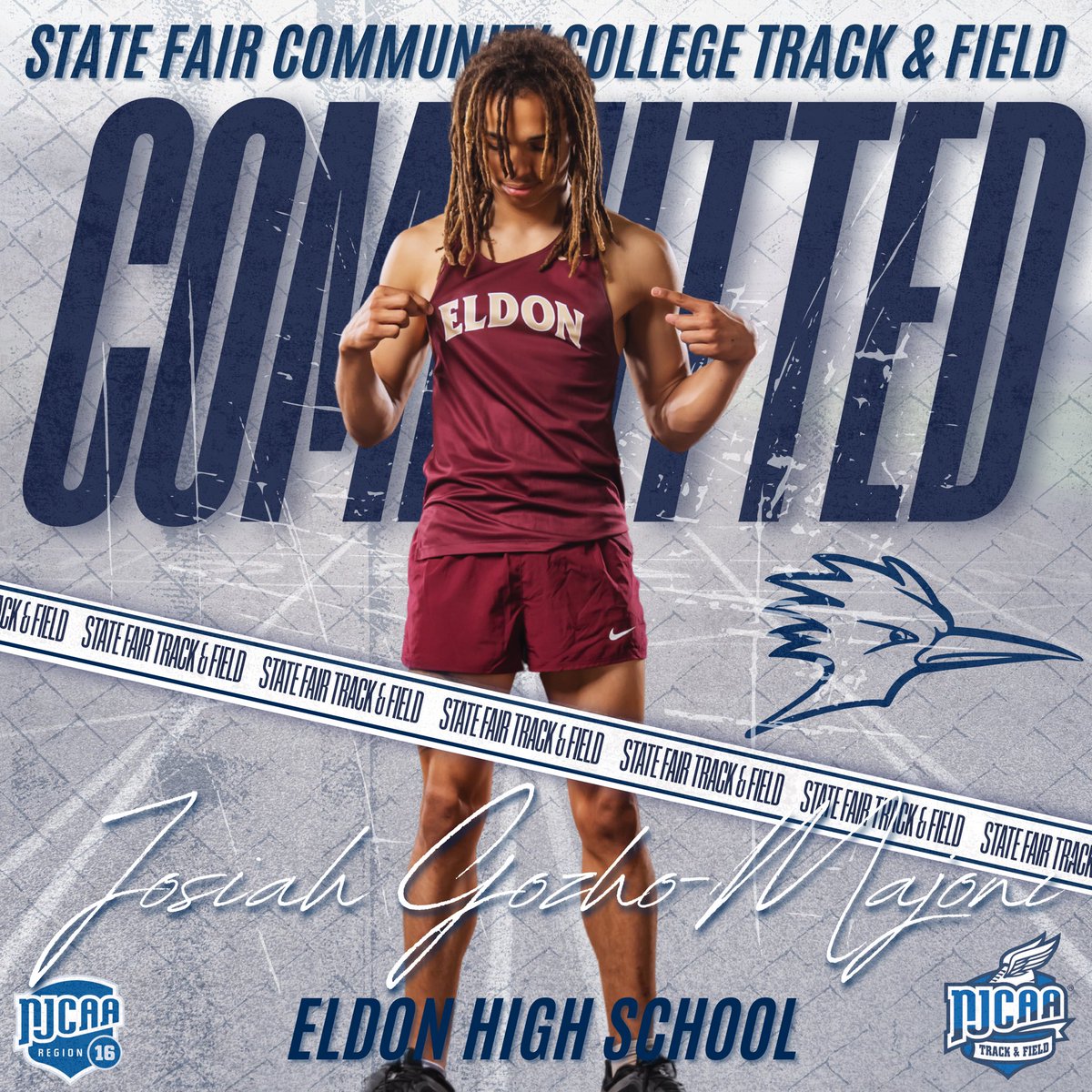 State Fair TFCC (@coach_hagedorn) on Twitter photo Please welcome Josiah to State Fair!!!
@RoadrunnerLife
<a href="/sfccmo/">State Fair Community College</a>
<a href="/sfccmoAthletics/">SFCC Athletics</a>
<a href="/MileSplitSW/">MileSplit Southwest</a>
@Missouri_Sports
<a href="/SedaliaSports/">Democrat Sports</a>
#OneMarathon
#statefaircc
#WeAreStateFair Please welcome Josiah to State Fair!!!
@RoadrunnerLife
<a href="/sfccmo/">State Fair Community College</a>
<a href="/sfccmoAthletics/">SFCC Athletics</a>
<a href="/MileSplitSW/">MileSplit Southwest</a>
@Missouri_Sports
<a href="/SedaliaSports/">Democrat Sports</a>
#OneMarathon
#statefaircc
#WeAreStateFair