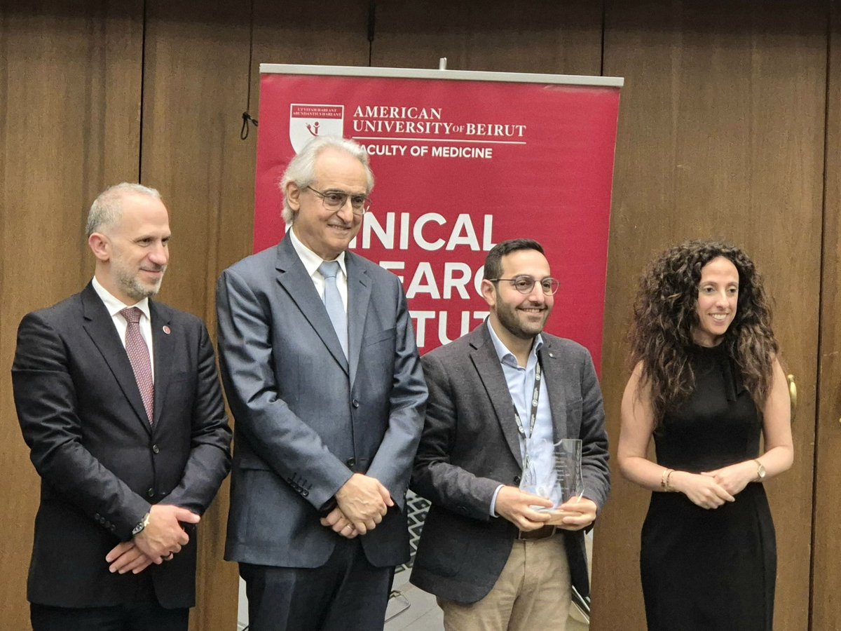 Honored to receive an Award in recognition of my contribution to the Research Personnel Program &amp; Post-Doctoral Program from <a href="/CRI_AUBMC/">CRI_AUBMC</a> &amp; @AUBFM during #CROH2025. Grateful for the acknowledgment &amp; committed to continuing my support for CRI’s research capacity-building efforts.