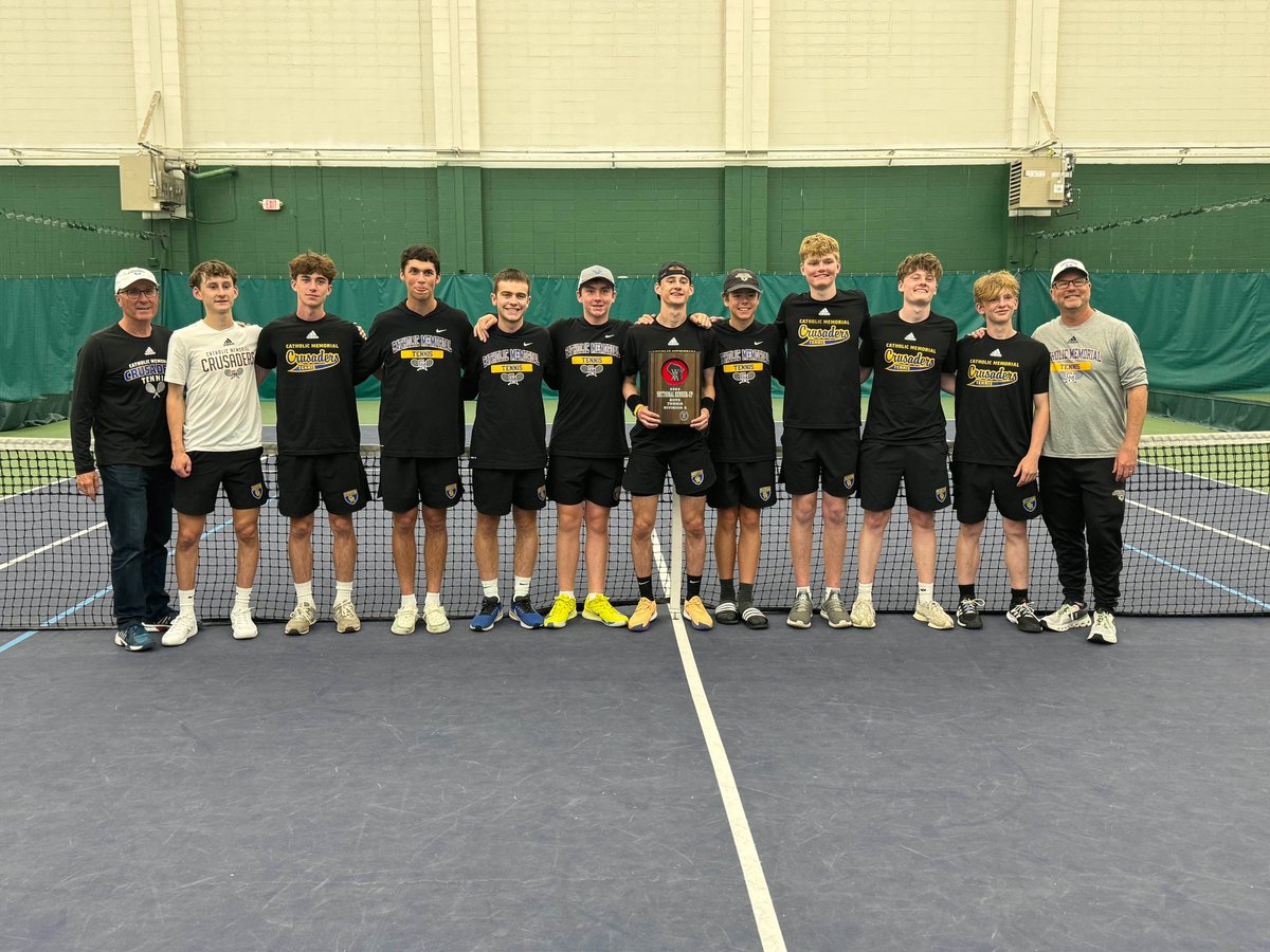Our boys <a href="/CMHTennis/">CMHTennis</a> finished as runners up in the toughest sectional of the state. 

Oliver (1 singles) and Brady/Finn (1 doubles) finished as sectional champions in their flight.

Proud of our <a href="/CMHCrusaders/">Catholic Memorial HS</a> young men!!