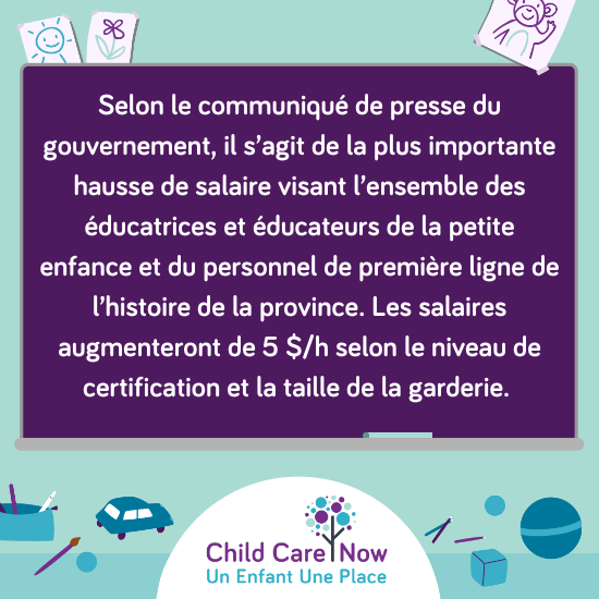 Le vendredi 23 mai dernier, Tracy Schmidt a annoncé une hausse importante des salaires en 2025-2026 pour la main-d’œuvre des services de garde — les fonds provenant de l’entente Canada-Manitoba sur l’apprentissage et la garde des jeunes enfants. 

unenfantuneplace.ca/2025/05/26/ann…