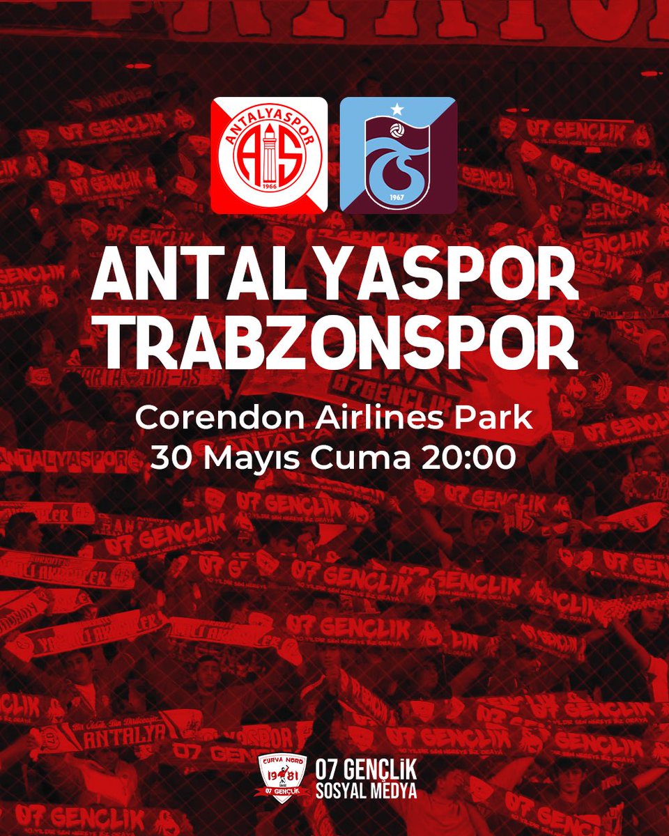 BİRİMİZ KALANA KADAR! 🫵

🆚 Trabzonspor
🏟️ Corendon Airlines Park
🕗 20:00