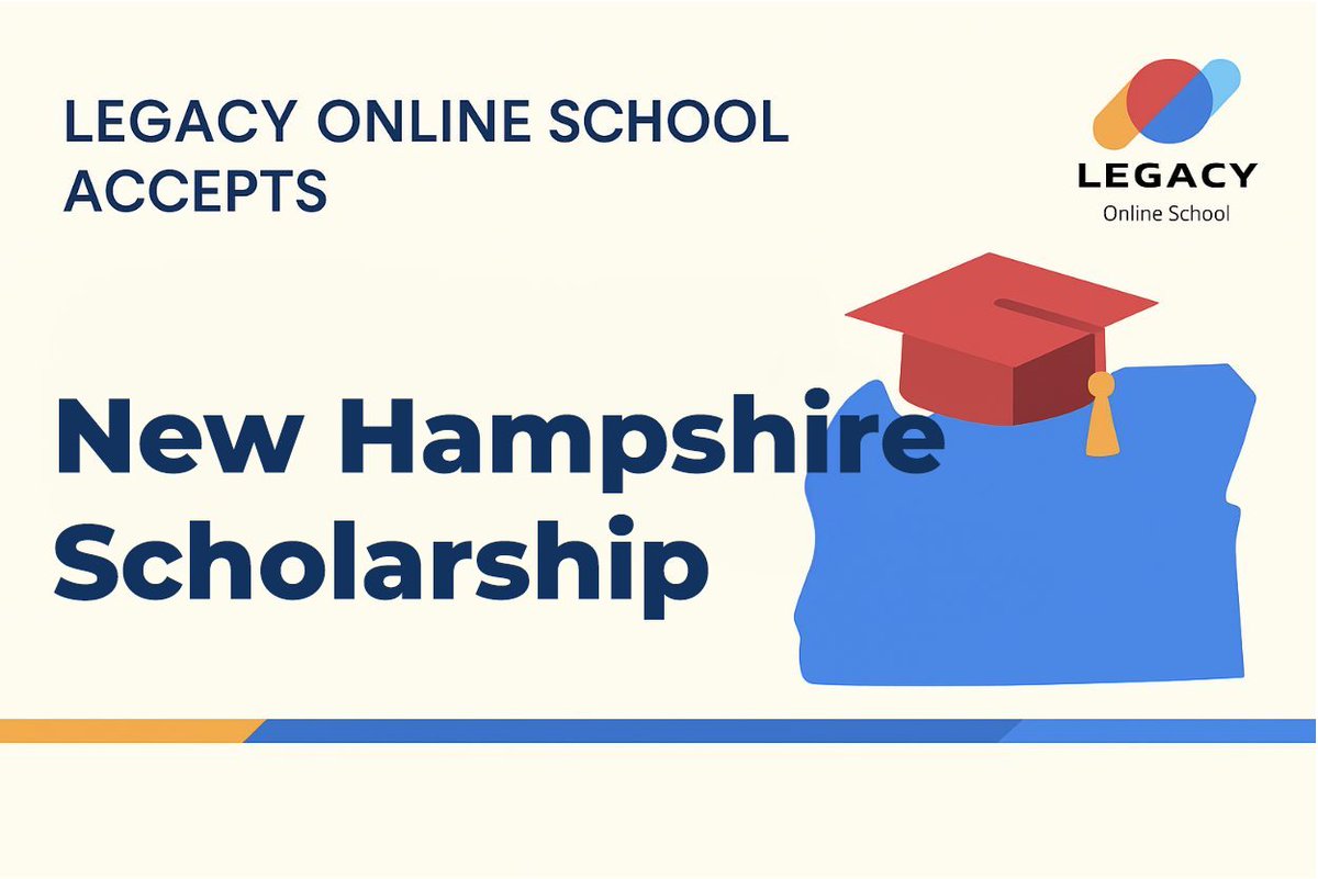 🎓 NH families: Use your Education Freedom Account (EFA) to fund private school! Legacy Online School is an approved EFA provider—100% online, accredited K-12, flexible &amp; personalized. Most or all tuition covered. Learn more on our site. #NewHampshireEFA #SchoolChoice