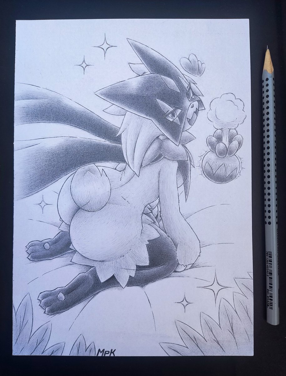 When you finally find her hiding in the vegetation. This female is mischievous 
You practice with Meowscarada*
#Meowscarada #penciltest #Pencildrawing