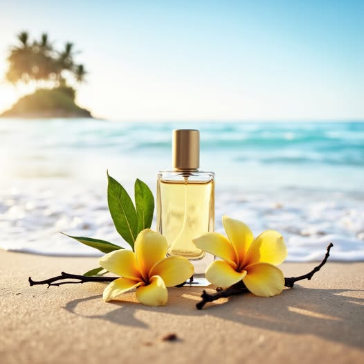 maria_hazzel's tweet photo. Just crafted this tropical-inspired perfume bottle with Aux Machina 🌺🌸✨love how effortlessly it blended beach vibes, vanilla, and floral elements into one smooth design. Perfect for bringing bold ideas to life without the hassle! #AIart #PerfumeDesign https://t.co/zu6ygn0D3e