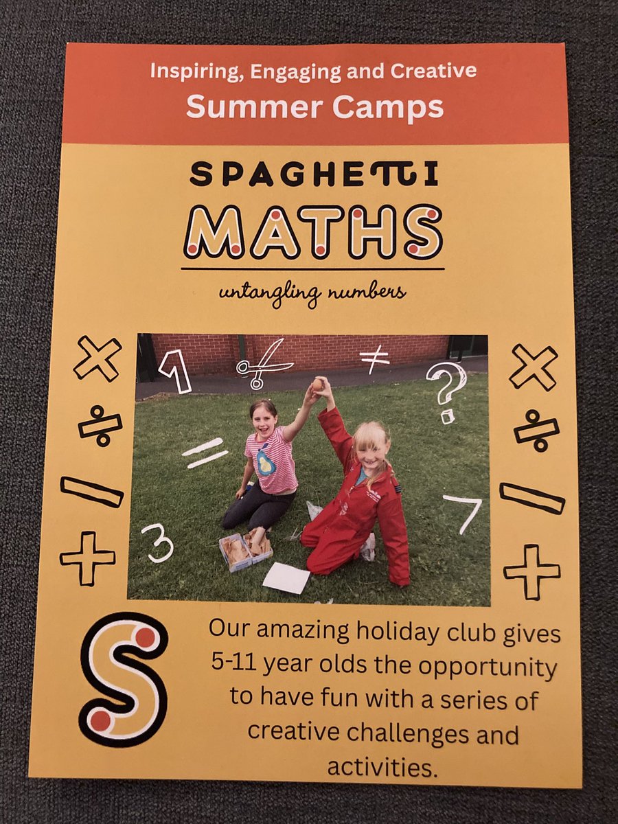 spagmathsleeds's tweet photo. So excited about our unique summer holiday club! This will take place at Richmond House School. Bookings open on Sunday! https://t.co/iQ8X6SYyEE