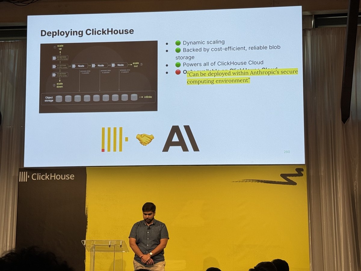 <a href="/AnthropicAI/">Anthropic</a>: "ClickHouse has played an instrumental role in developing Claude 4."

The team behind Claude 4 shares more about how they rely on ClickHouse for all their observability data. 🙌