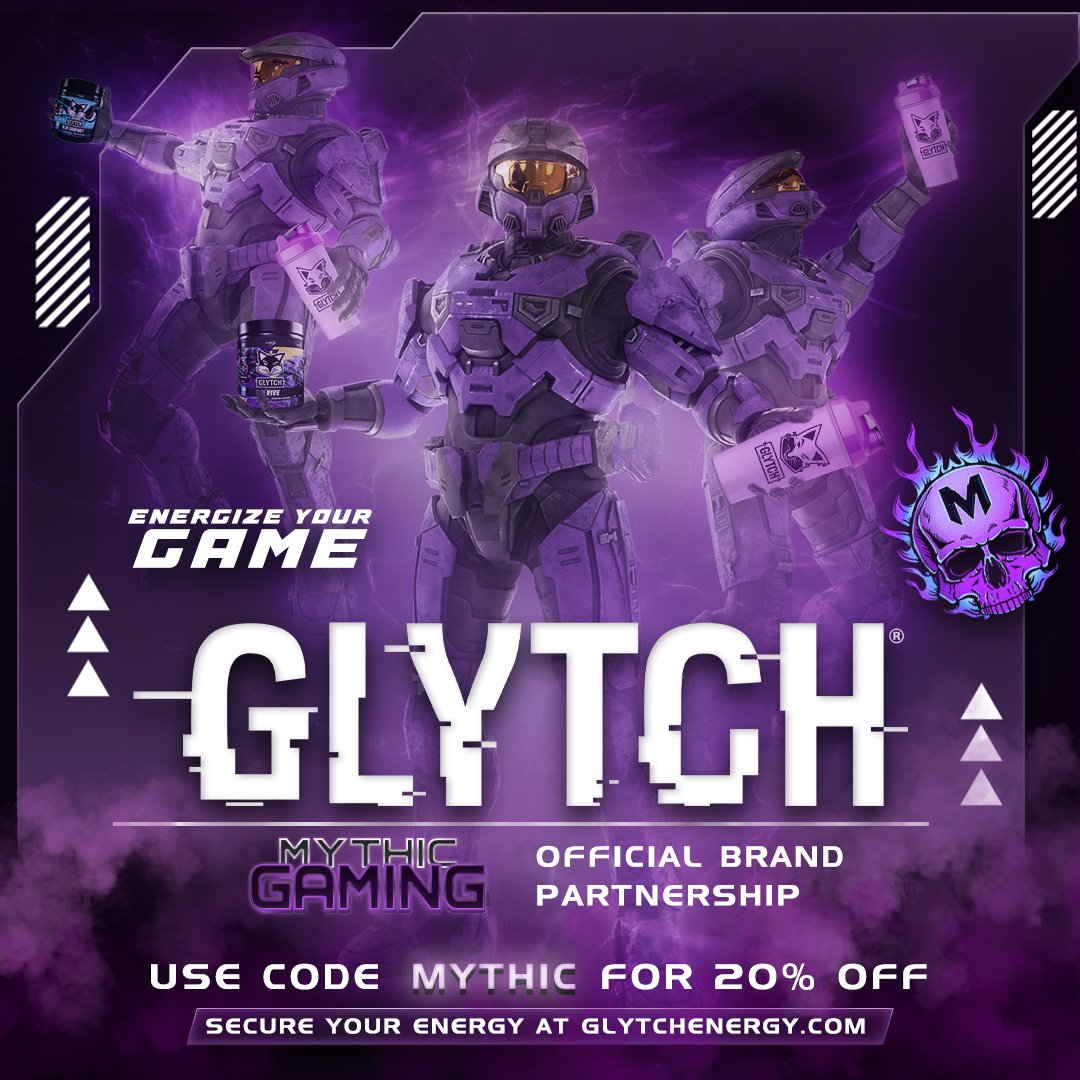 Fueling up for victory! ⚡️We are hyped to announce our official partnership with @GlytchEnergy! Use code MYTHIC for 20% off your order and get ready for peak performance and epic wins! #MythicGaming #GlytchEnergy #Esports