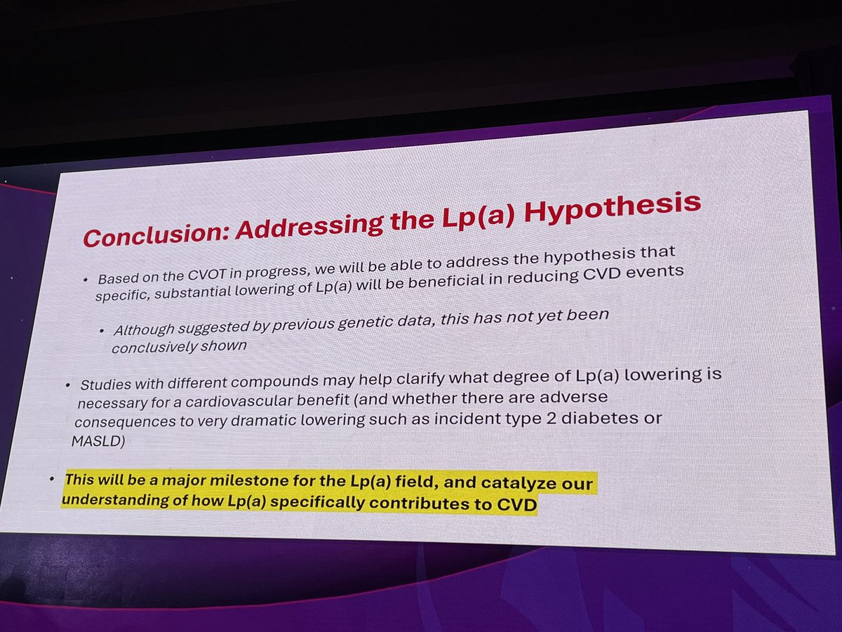 Hilly Paige Jr (@hillypaige2) on Twitter photo #NLA2025
#KnowLpa
Great review of Lp(a) therapies in development by <a href="/MarlysLPA/">Marlys Koschinsky</a> at the <a href="/nationallipid/">National Lipid Association</a> opening session.
🤞🤞 for positive results in the ongoing outcome studies!
<a href="/FamilyHeartFdn/">Family Heart Foundation</a> #NLA2025
#KnowLpa
Great review of Lp(a) therapies in development by <a href="/MarlysLPA/">Marlys Koschinsky</a> at the <a href="/nationallipid/">National Lipid Association</a> opening session.
🤞🤞 for positive results in the ongoing outcome studies!
<a href="/FamilyHeartFdn/">Family Heart Foundation</a>